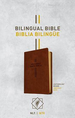 Bilingual Bible / Biblia Bilingue Nlt/Ntv (Leatherlike, Brown)