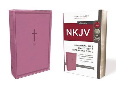 Picture of NKJV, Reference Bible, Personal Size Giant Print, Imitation Leather, Pink, Red Letter Edition, Comfort Print