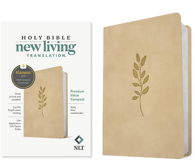Picture of NLT Premium Value Compact Bible, Filament Enabled (Leatherlike, Ivory Vine)