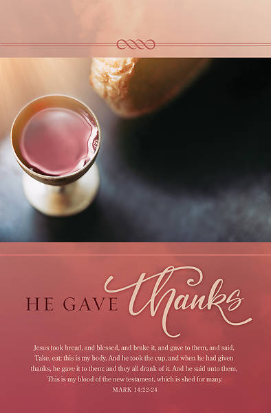 Picture of He Gave Thanks Communion Regular Size Bulletin