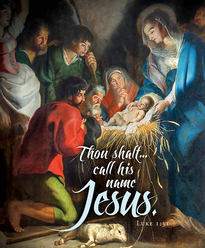 Picture of Call His Name Jesus Old Master Art Christmas Legal Size Bulletin