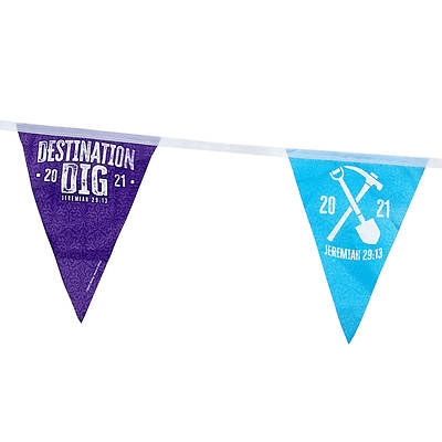 Picture of Vacation Bible School VBS 2021 Destination Dig Unearthing the Truth About Jesus String Flags