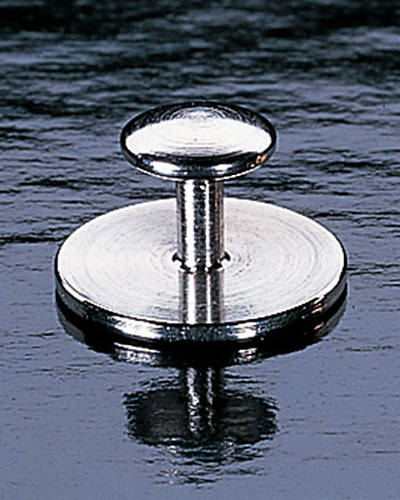 Picture of Simple Chrome Plated Collar Button - Pair