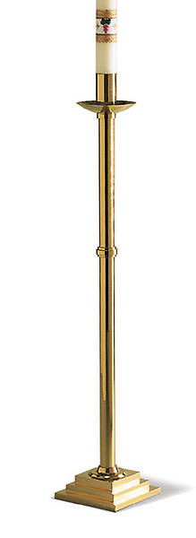 Picture of Candlestick, Paschal, solid brass w/square base