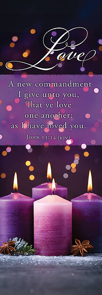 Picture of Banner Love a New Commandment Advent 2 x 6 Vinyl