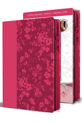 Picture of Biblia Reina Valera 1960 Letra Grande. Símil Piel Fucsia, Cremallera, Indice, Tamaño Manual / Spanish Bible Rvr 1960. Handy Size, Large Print, Leather