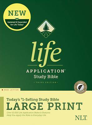 Picture of NLT Life Application Study Bible, Third Edition, Large Print (Red Letter, Hardcover, Indexed)