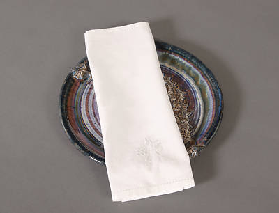 100% Cotton Bread Plate Napkin with Wheat/Grapes