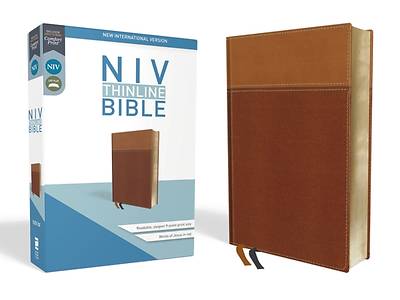 Picture of NIV, Thinline Bible, Imitation Leather, Tan, Red Letter Edition