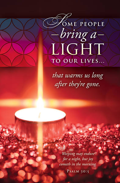 Picture of Bring a Light - Tealight Candle Psalm 30:5 Regular Size
