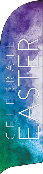 Celebrate Easter Watercolor Flag Banner