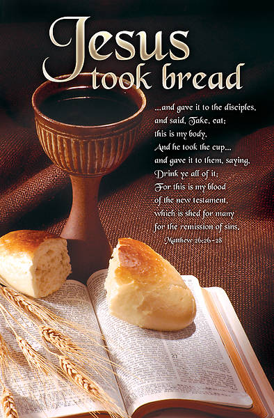Picture of Communion Bulletin Jesus Took Bread Regular (Package of 100)