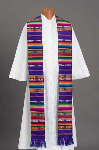 Picture of Fair Trade Blue Purple Reversible Stole