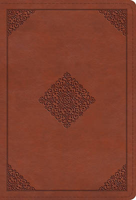 Picture of ESV Large Print Compact Bible (Trutone, Terracotta, Ornament Design)