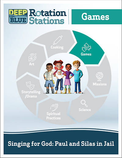 Picture of Deep Blue Rotation Stations: Singing for God: Paul and Silas in Jail - Games Station Download