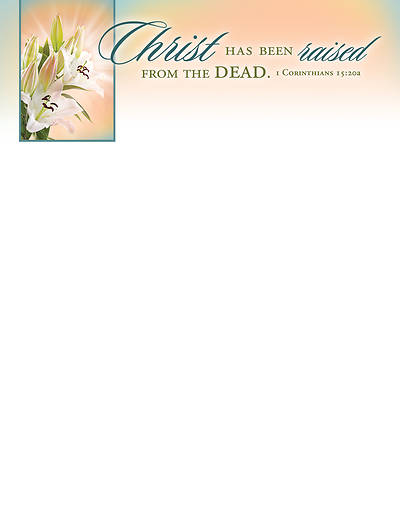 Picture of Christ Has Been Raised Easter Letterhead (Package of 100)