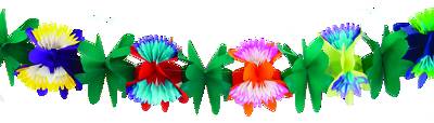 Picture of Vacation Bible School VBS 2021 Rainforest Tissue Flower Garland 9' x 3"