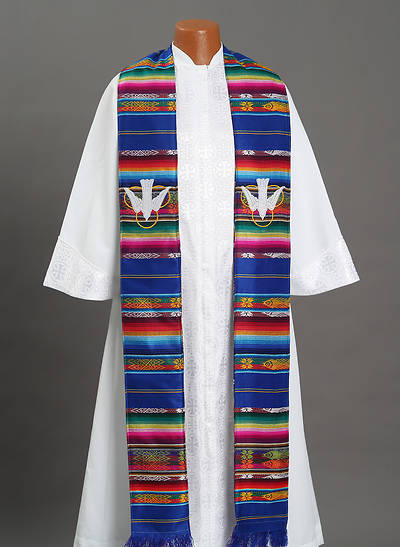 Picture of Fair Trade Blue Purple Reversible Stole