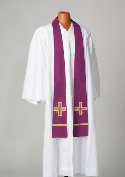 Picture of Kingdom Cross Lurex Stole - Purple
