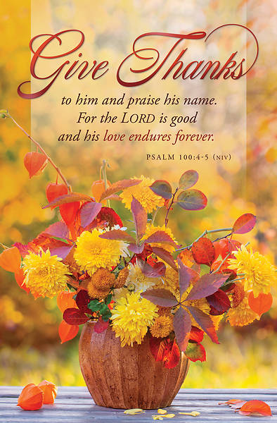 Give Thanks Thanksgiving Bulletin Regular