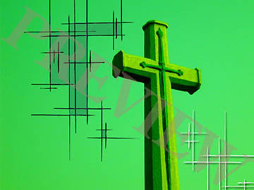 Picture of Download Still Cross Green Etching