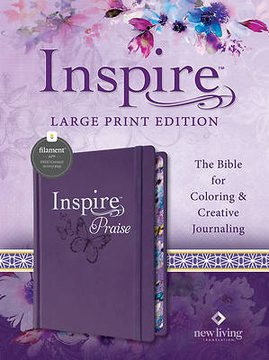 Picture of Inspire Praise Bible Large Print Nlt, Filament Enabled (Hardcover Leatherlike, Purple)