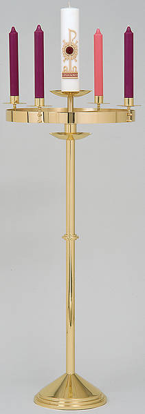 Koleys K556 Combination Advent Wreath/Paschal Candlestick