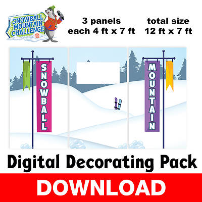 VBS 2026 Snowball Mountain Challenge Digital Wall Art & Puppet Stage