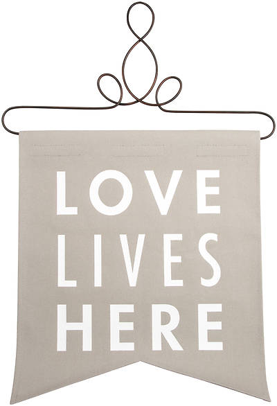 Picture of Banner- Love Lives Here - 14" x 16"