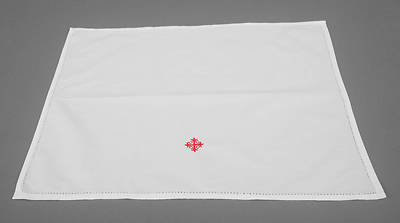 100% Cotton Lavabo Towel with Red Cross and Vine - Pack of 3