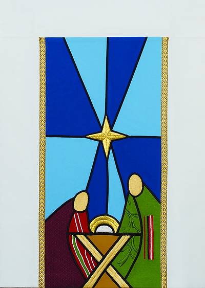 Picture of Word Series White Christmas Pulpit Scarf