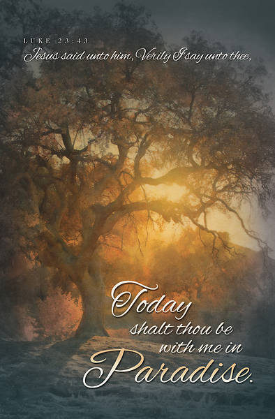 Picture of Today Shalt Thou Be With Me Funeral Regular Size Bulletin