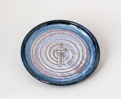 Old Rugged Cross Earthenware Bread Plate