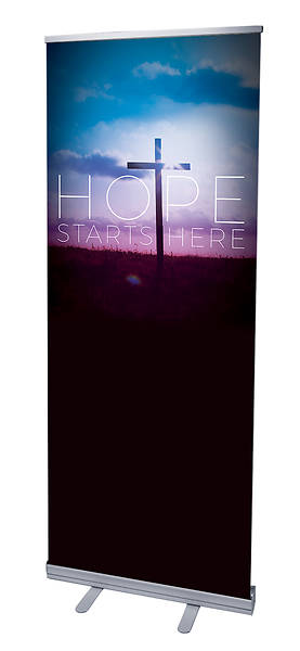 Picture of Hope Starts Here Easter RollUp Banner with Stand