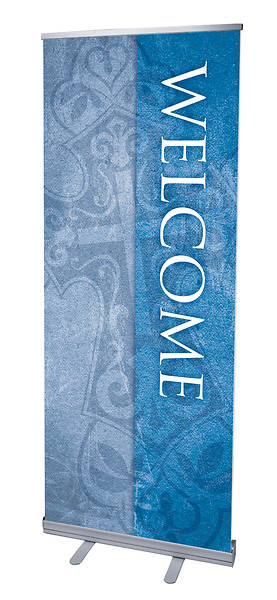 Picture of Cross Welcome RollUp Banner with Stand