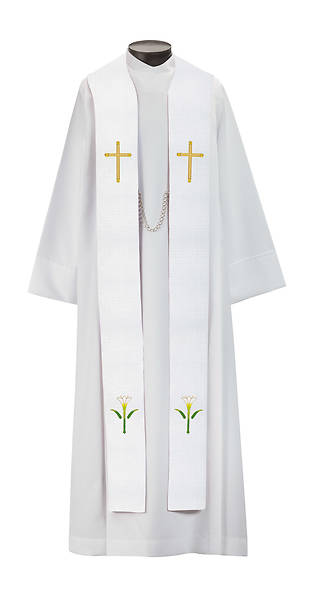 Picture of Castle Craft Series White Embroidered Overstole 56"