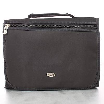Picture of Bible Cover Three-Fold Micro-fiber Black Large