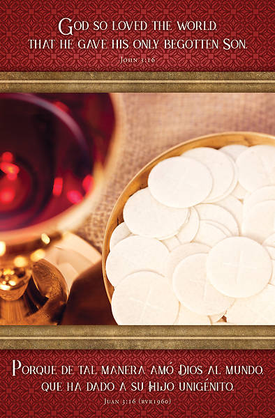 Picture of God So Loved Bilingual Communion Regular Size Bulletin