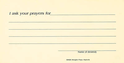Prayer Request Card (Pkg of 25)