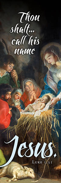 Picture of Call His Name Jesus Old Master Art Christmas 3' x 5' Banner