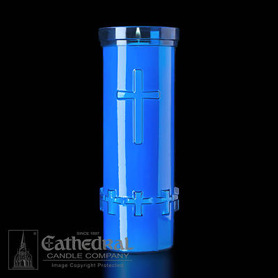 Cathedral Devotiona-Lites Plastic Offering Lights - 6 Day, Blue