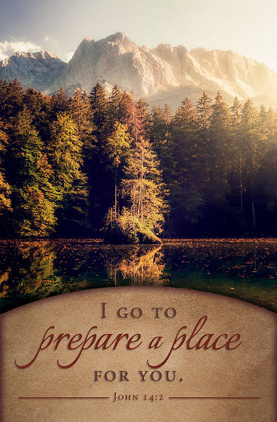 Picture of Pine Trees and Mountains Funeral Bulletin Regular John 14:2