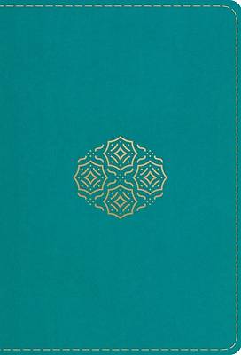 Picture of ESV Large Print Compact Bible, Red Letter (Trutone, Teal, Bouquet Design)