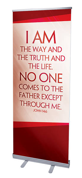 Color Rays I Am the Way RollUp Banner with Stand