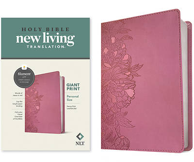 Picture of NLT Personal Size Giant Print Bible, Filament Enabled Edition (Red Letter, Leatherlike, Peony Pink)