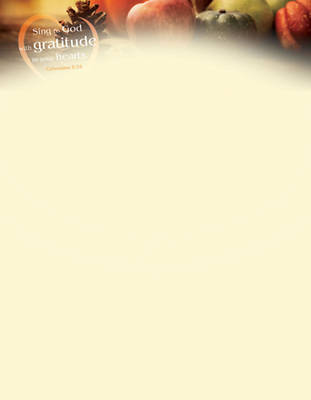 Picture of Gratitude Thanksgiving Letterhead (Pkg of 50)