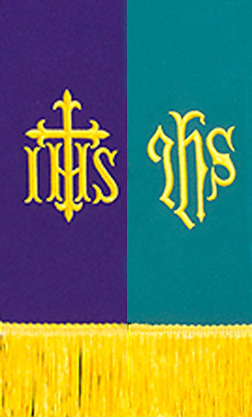 Reversible Purple/Green IHS Stole