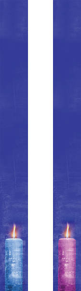 Picture of Reversible Advent Candles Bible Bookmark - Blue