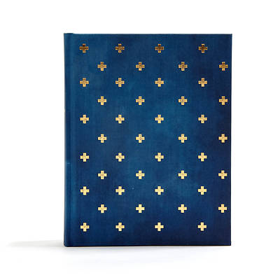 Picture of CSB Notetaking Bible, Navy/Cross Cloth-Over-Board