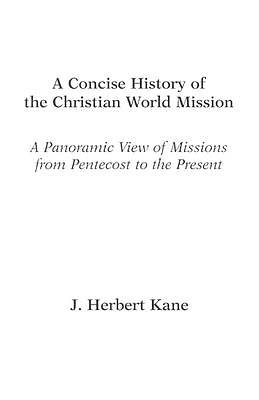 Picture of A Concise History of the Christian World Mission